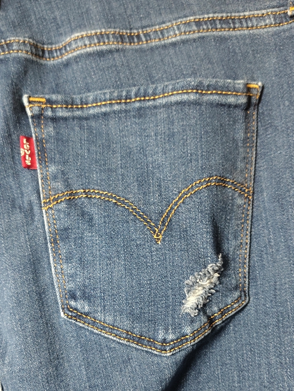 Levi's 721 High Rise Skinny Ankle Jeans Distressed Size 31 - Picture 10 of 10